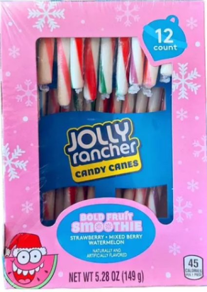 JOLLY RANCHER Candy Canes 'Bold Fruit Smoothie' Zuckerstangen a 12 St a 149 gr